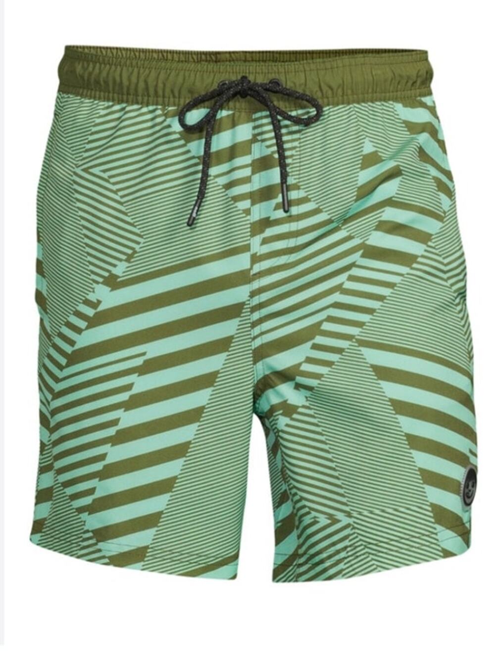 NEFF Olive Green Geo print boardshorts SM